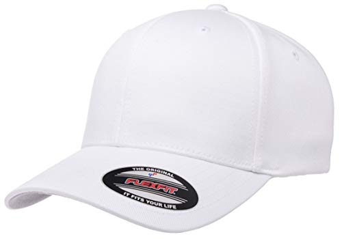 Flexfit Sportliche Baseballkappe für Herren, anpassbar, Weiß von Flexfit