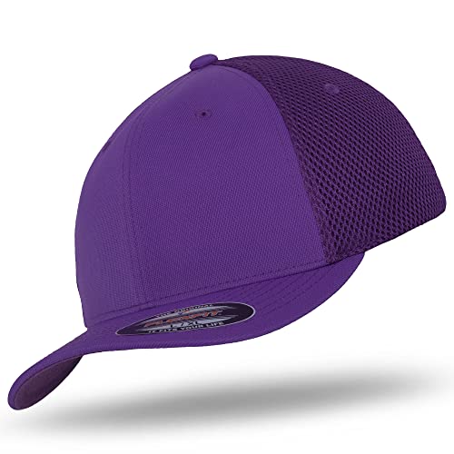 Flexfit Tactel Mesh Cap 6533 Purple S/M - im Bundle mit UD Skull Bandana von Flexfit