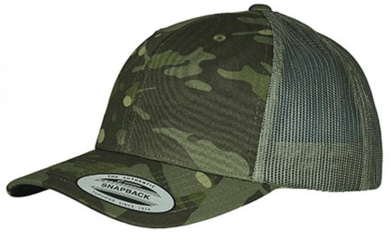 Flexfit Trucker Cap Retro Trucker Multicam®, Snackback-Verschluss von Flexfit