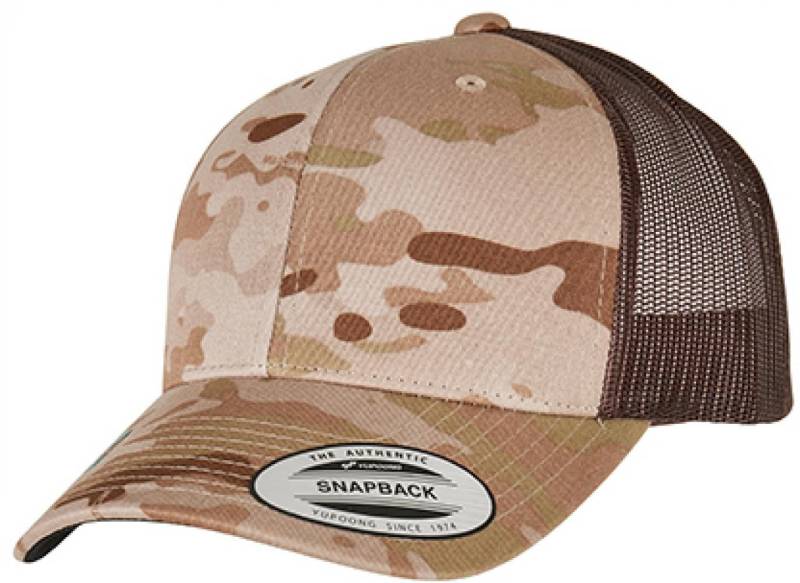 Flexfit Trucker Cap Retro Trucker Multicam®, Snackback-Verschluss von Flexfit