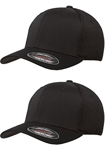 Flexfit Ultrafibre Cap (6533), 2 schwarze Kappen, L/XL von Flexfit