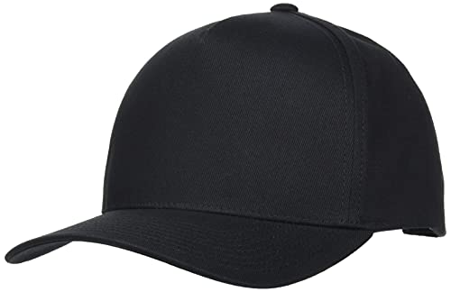 Flexfit Uni 7707-5-Panel Curved Classic Snapback Kappe, Black, one Size von Flexfit