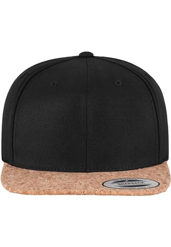 Flexfit Uni Cork Snapback Mütze, Black, one Size von Flexfit