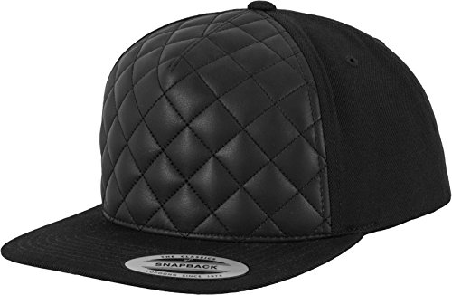 Flexfit Uni Diamond Quilted Snapback Mütze, Black, one Size von Flexfit