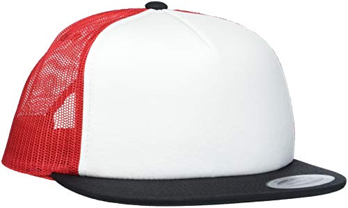 Flexfit Uni 6005FW-Foam Trucker with White Front Cap, blk/wht/red, one Size von Flexfit