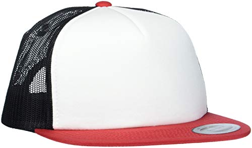 Flexfit Uni 6005FW-Foam Trucker with White Front Cap, red/wht/blk, one Size von Flexfit