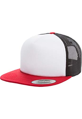 Flexfit Uni 6005FW-Foam Trucker with White Front Cap, red/wht/blk, one Size von Flexfit