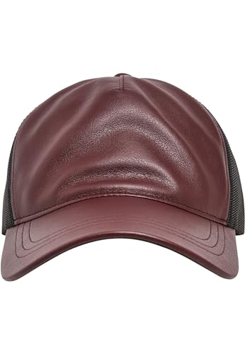 Flexfit Uni 6606LT-Synthetic Leather Trucker Kappe, Maroon/blk, one Size von Flexfit