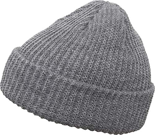 Flexfit Uni Rib Beanie Strickmütze, Heather Grey, One Size von Flexfit