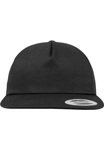 Flexfit Uni 6502-Unstructured 5-Panel Snapback Cap, Black, one Size von Flexfit