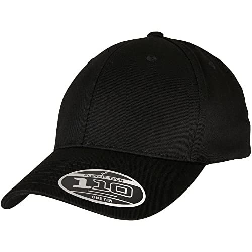 Flexfit Unisex 110 Curved Visor Snapback Baseballkappe, Black, one Size von Flexfit