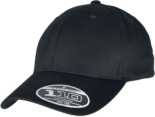 Flexfit Unisex 110 Curved Visor Snapback Baseballkappe, Black, one Size von Flexfit