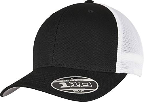 Flexfit Unisex 110MT-110 Mesh 2-Tone Cap Baseballkappe, Black/White, one Size von Flexfit