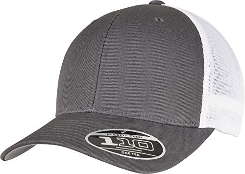 Flexfit Unisex 110MT-110 Mesh 2-Tone Cap Baseballkappe, Charcoal/White, one Size von Flexfit