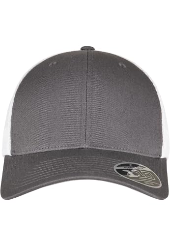 Flexfit Unisex 110MT-110 Mesh 2-Tone Cap Baseballkappe, Charcoal/White, one Size von Flexfit