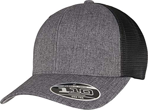 Flexfit Unisex 110MT-110 Mesh 2-Tone Cap Baseballkappe, Melange Charcoal/Black, one Size von Flexfit