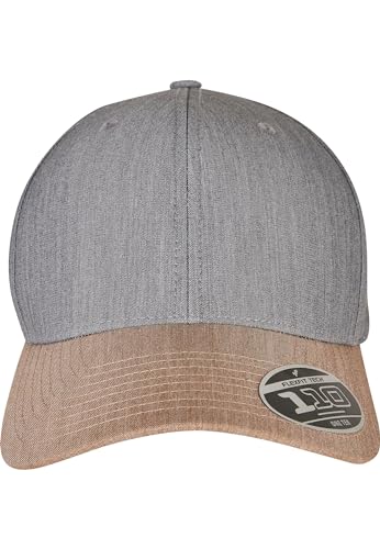 Flexfit Unisex 110 Melange Mix Cap Baseballkappe, Grey/Khaki, One Size von Flexfit