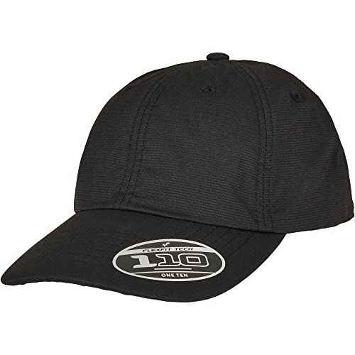 Flexfit Unisex 110PA-110 Packable Alpha Cap Baseballkappe, Black, one Size von Flexfit