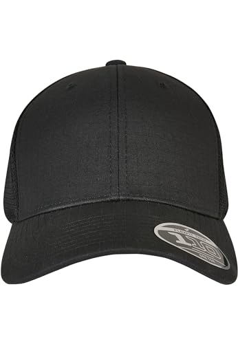 Flexfit Unisex 110 Ripstop Mesh Cap Baseballkappe, Black, one Size von Flexfit