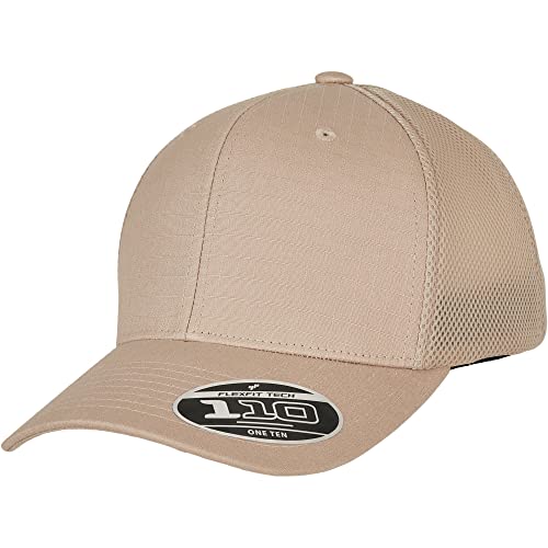 Flexfit Unisex 110 Ripstop Mesh Cap Baseballkappe, Khaki, one Size von Flexfit