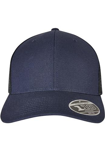 Flexfit Unisex 110ST-110 Structured Canvas Trucker Baseballkappe, Navy/Black, One Size von Flexfit