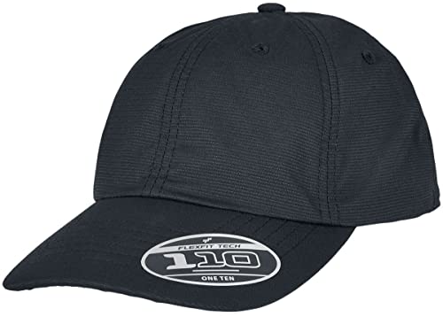 Flexfit Unisex 110PA-110 Packable Alpha Cap Baseballkappe, Black, one Size von Flexfit