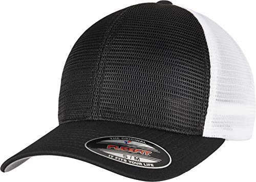 Flexfit Unisex 360T-FLEXFIT 360 OMNIMESH Cap 2-Tone Baseballkappe, Black/White, L/XL von Flexfit