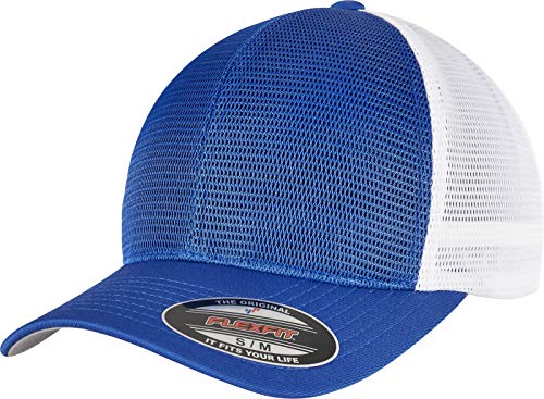 Flexfit Unisex 360 OMNIMESH Cap 2-Tone Baseballkappe, royal/White, L/XL von Flexfit