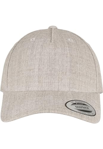 Flexfit Unisex 5789M-YP Classics 5-Panel Premium Curved Visor Snapback Cap Baseballkappe, Heather Grey, one Size von Flexfit