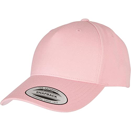 Flexfit Unisex 5789M-YP Classics 5-Panel Premium Curved Visor Snapback Cap Baseballkappe, Prism pink, one Size von Flexfit