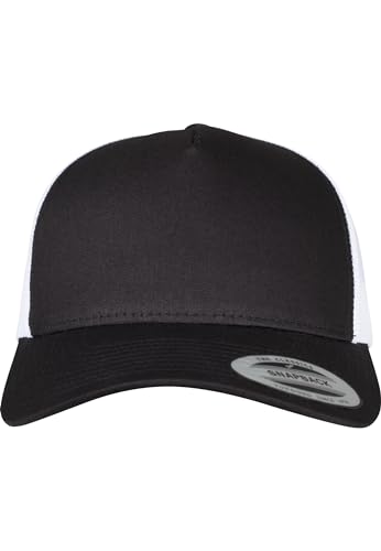Flexfit Unisex 6506T-5-Panel Retro Trucker 2-Tone Cap Kape, blk/wht, one Size von Flexfit