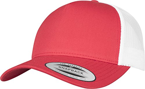 Flexfit Unisex 6506T-5-Panel Retro Trucker 2-Tone Cap Kape, red/wht, one Size von Flexfit