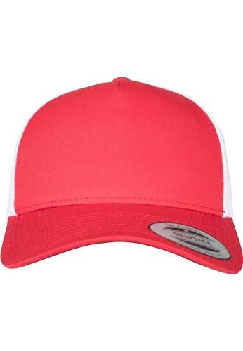 Flexfit Unisex 6506T-5-Panel Retro Trucker 2-Tone Cap Kape, red/wht, one Size von Flexfit