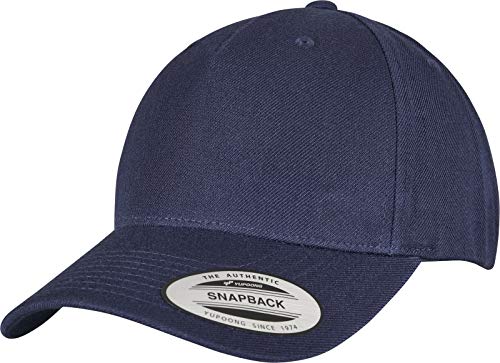 Flexfit Unisex 5789M-YP Classics 5-Panel Premium Curved Visor Snapback Cap Baseballkappe, Navy, one Size von Flexfit