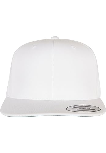 Flexfit Unisex 6089M-Classic Snapback Baseballkappe, White, one Size von Flexfit