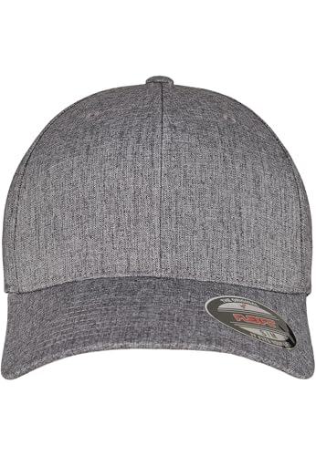 Flexfit Unisex 6350-FLEXFIT HEATHERLIGHT Cap Baseballkappe, Melange Dark Grey, L/XL von Flexfit