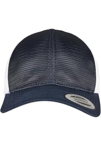 Flexfit Unisex 6360T-360° Omnimesh 2-Tone Cap Baseballkappe, NVY/wht, one Size von Flexfit