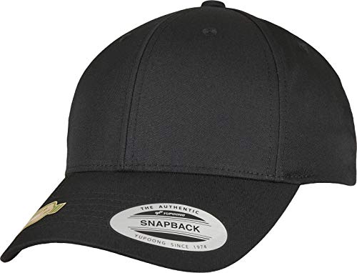Flexfit Unisex-Adult 7706RS-Recycled Poly Twill Snapback Baseball Cap, Black, one Size von Flexfit
