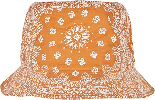 Flexfit Unisex-Adult Bandana Print Bucket Hat, orange, one Size von Flexfit