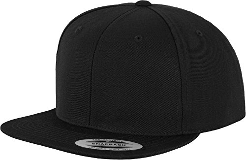 Flexfit Unisex-Bambini e ragazzi, klassische Snapback-Baseballkappe, schwarz/schwarz, Kinder von Flexfit