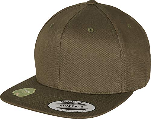 Flexfit Unisex-Adult 6089OC-Organic Cotton Snapback Baseball Cap, Burnt Olive, one Size von Flexfit