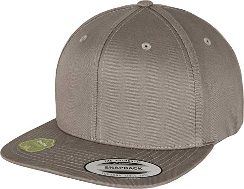 Flexfit Unisex-Adult 6089OC-Organic Cotton Snapback Baseball Cap, Pale Grey, one Size von Flexfit