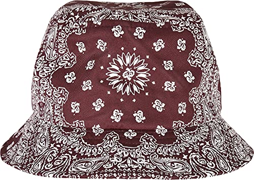 Flexfit Unisex 5003BP-Bandana Print Bucket Hat Hut, Cherry/White, one Size von Flexfit