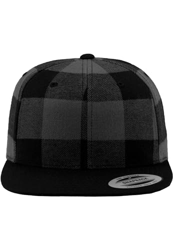 Flexfit Unisex 6089RC-Checked Flanell Snapback Kappe, blk/cha, one Size von Flexfit