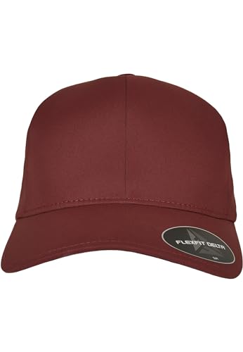 Flexfit Delta Baseball Cap, Unisex Basecap aus Polyester für Damen und Herren, ohne Naht, wasserabweisend, Maroon, Größe S/M von Flexfit