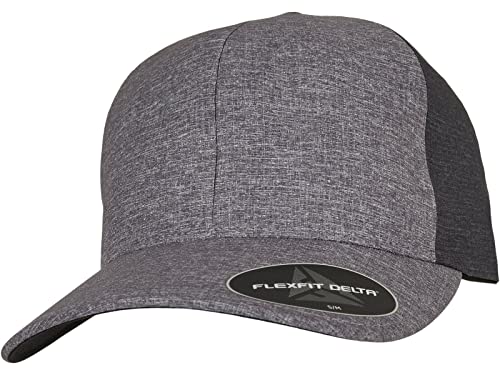 Flexfit Unisex 180T-Flexfit Delta Carbon Cap – 2 Tone Baseballkappe, Melange Blue/Melange Charcoal, L/XL von Flexfit