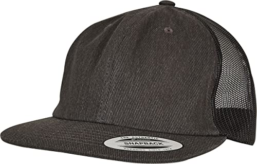 Flexfit Unisex 6006DT-Denim Trucker Baseballkappe, Black raw, One Size von Flexfit