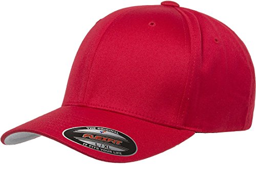 Flexfit Unisex Men's Athletic Baseball Fitted Cap Kappe, rot, L-XL von Flexfit