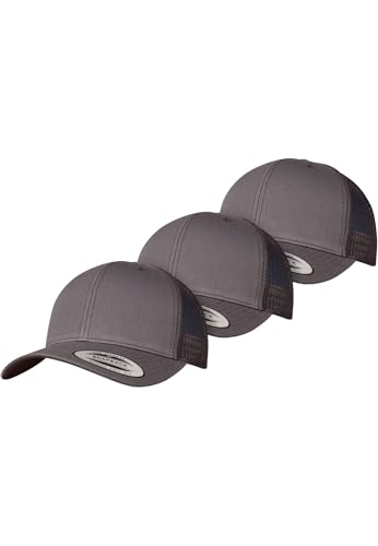 Flexfit Unisex 6606b-retro Trucker 3-Pack Baseball Cap, Darkgrey+Darkgrey+Darkgrey, Einheitsgröße EU Flexfit Unisex 6606b-retro Trucker 3-Pack Baseball Cap, Darkgrey+Darkgrey+Darkgrey, Einheitsgröße EU von Flexfit