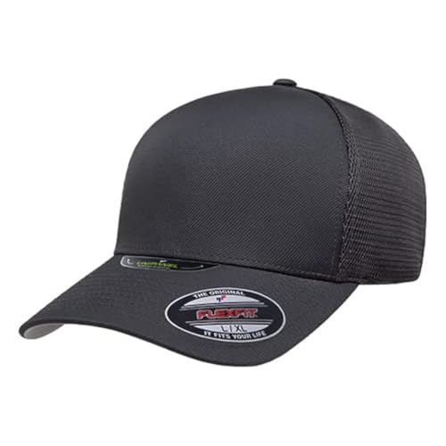 Flexfit Unisex-Erwachsene Melange Unipanel Trucker Cap Baseballkappe, Dunkelgrau, S/M von Flexfit